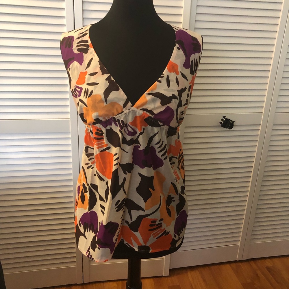 Halter neck line top with open back